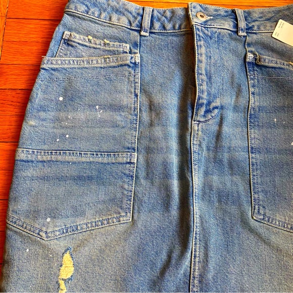 Pilcro Patchwork Denim Midi Skirt 6 NWT - Picture 9 of 11